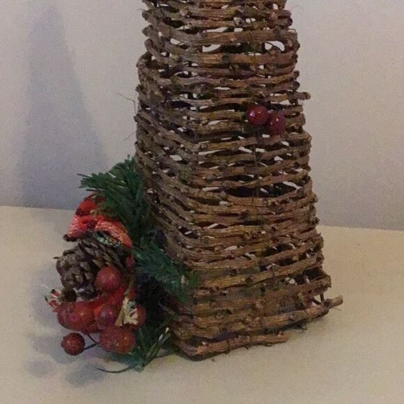 Christmas tree with twine rustic berries Xmas natural boho décor decoration - Picture 4 of 4